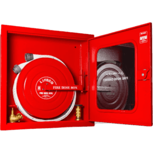 Fire hose reel and cabinet