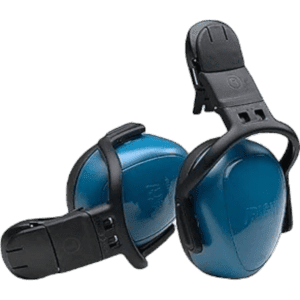 Helmet mounted ear muff