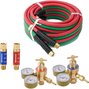 Oxygen acetylene regulator and hose