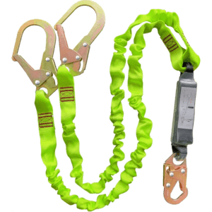 Shock absorbing lanyard